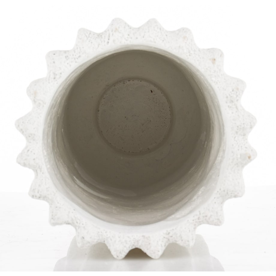 Wazon cementowy prążkowany 28x14X14 cm BAKULA-3 biały