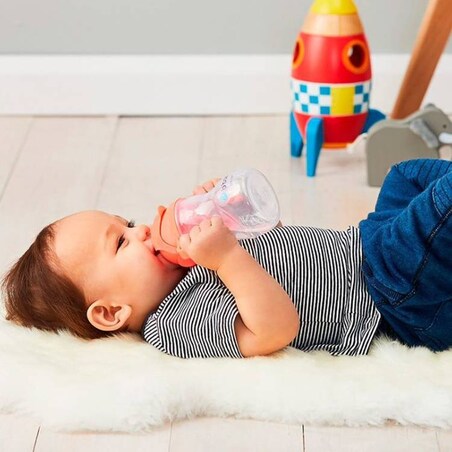 Bidon dla dzieci ze słomką 240 ml - kubek niekapek Gelato Bubblegum, b.box