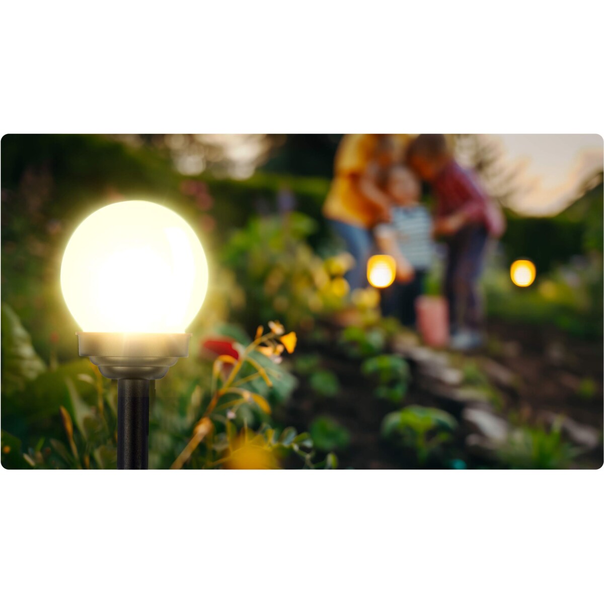 Lampki solarne do ogrodu czujnik zmierzchu Ilumen 4szt