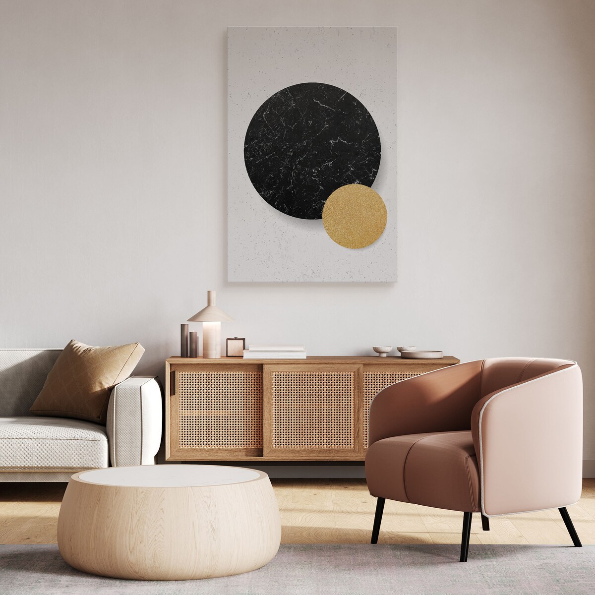 Obraz Marmur Koła Figury Geometryczne Styl Glamour 80x120cm