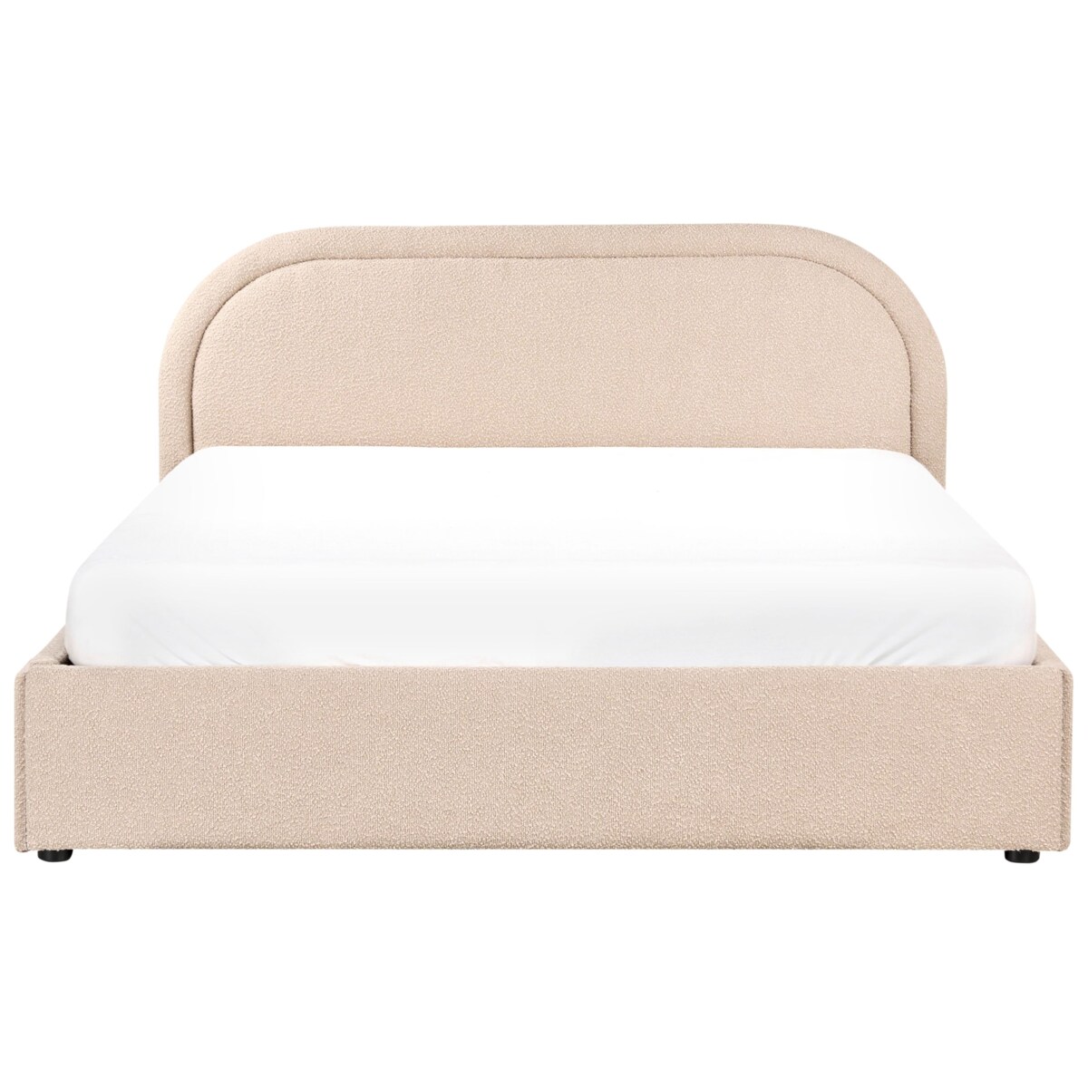 Łóżko z pojemnikiem Boucle QUILLIEN 160 x 200 cm Beżowy