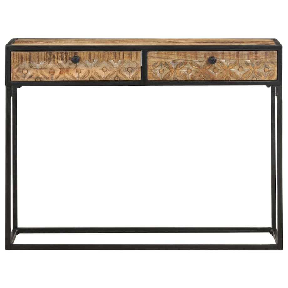 vidaXL Stolik typu konsola, 100 x 35 x 75 cm, lite drewno mango