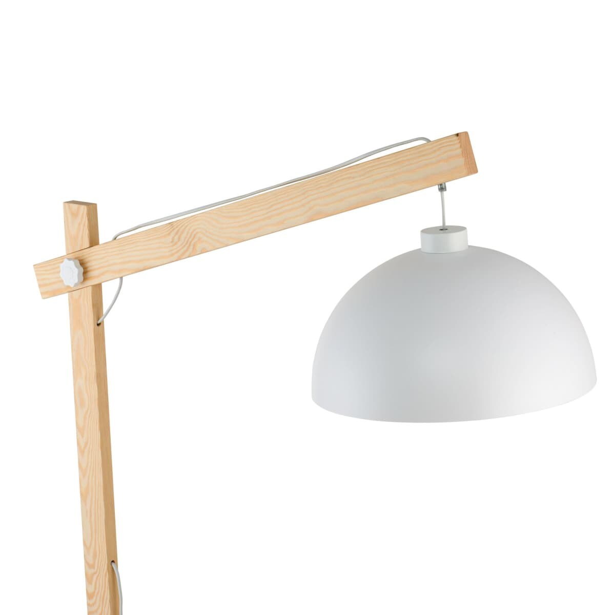Drewniana lampa podłogowa skandynawska Oslo 5592 TK Lighting biała