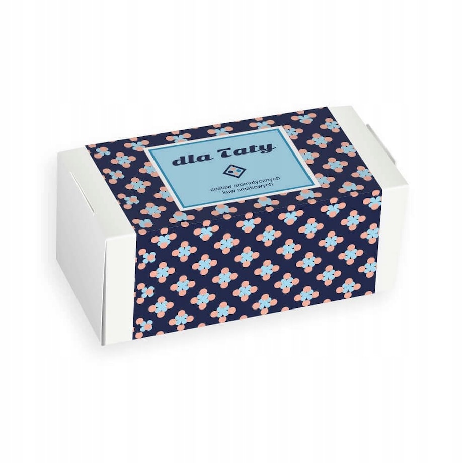 Duży BOX z kawą i herbatą na Dzień Ojca z zaparzaczem i świecą upominek