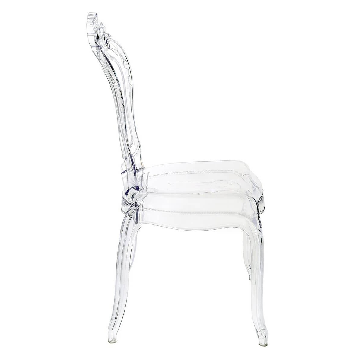 Transparentne krzesło do sypialni King 666-APC King Home stylowe retro