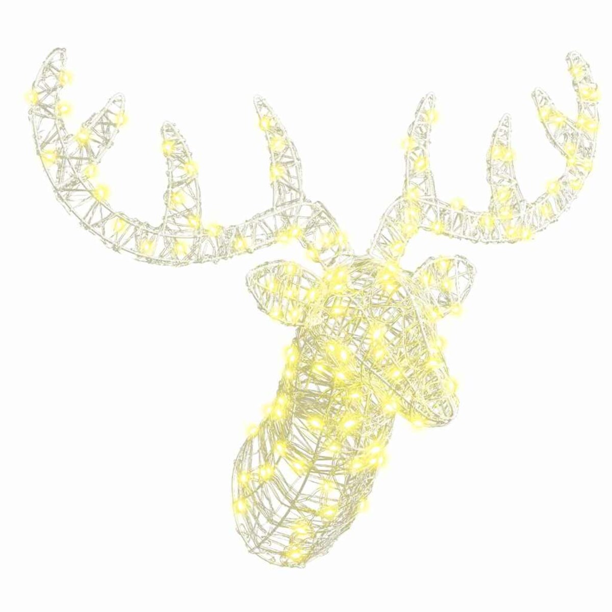 vidaXL Głowa Renifera z 140 diodami LED Ciepła biel 60 cm Akryl