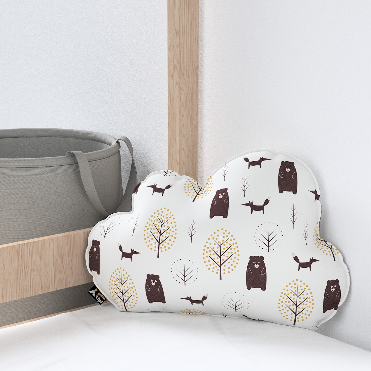 Poduszka Soft Cloud, ecru-brązowy, 55x15x35cm, Magic Collection