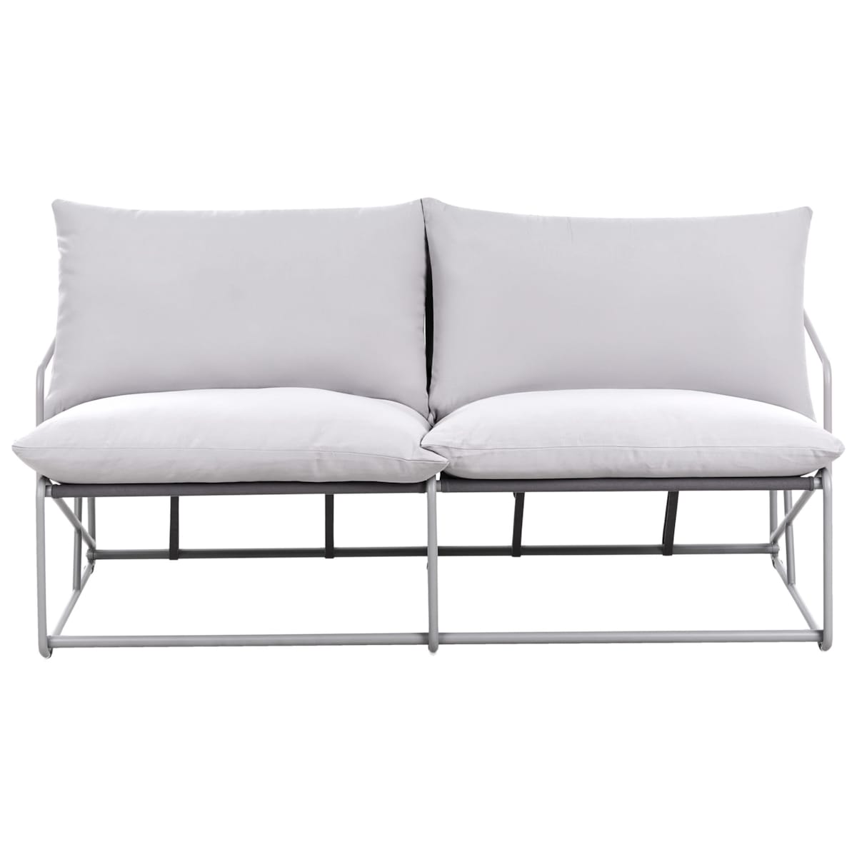 Sofa ogrodowa dla 2 osób PONTE Metal Szary