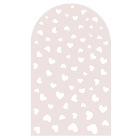 Naklejka na ścianę łuk brudny róż - serca L