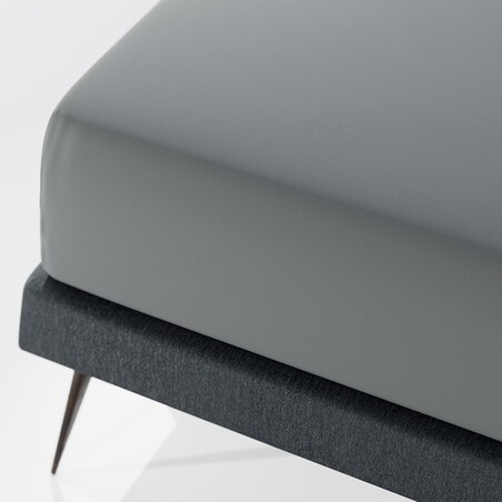 Prześcieradło z gumką 90x200 PAN MATERAC grafitowe