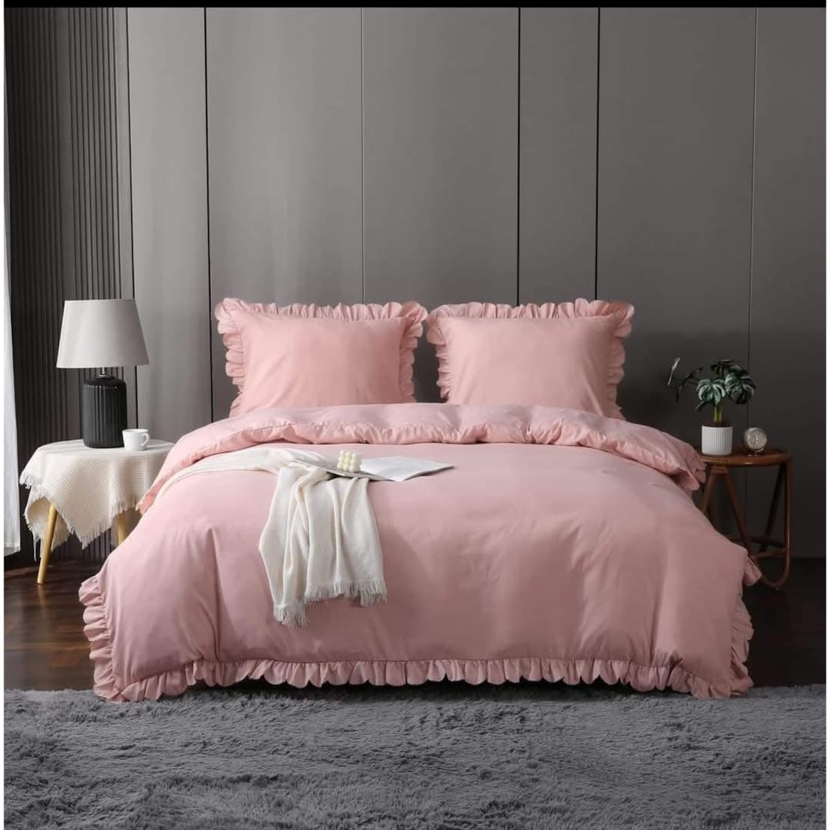 Pościel mikrofibra z falbanką 200x220 cm