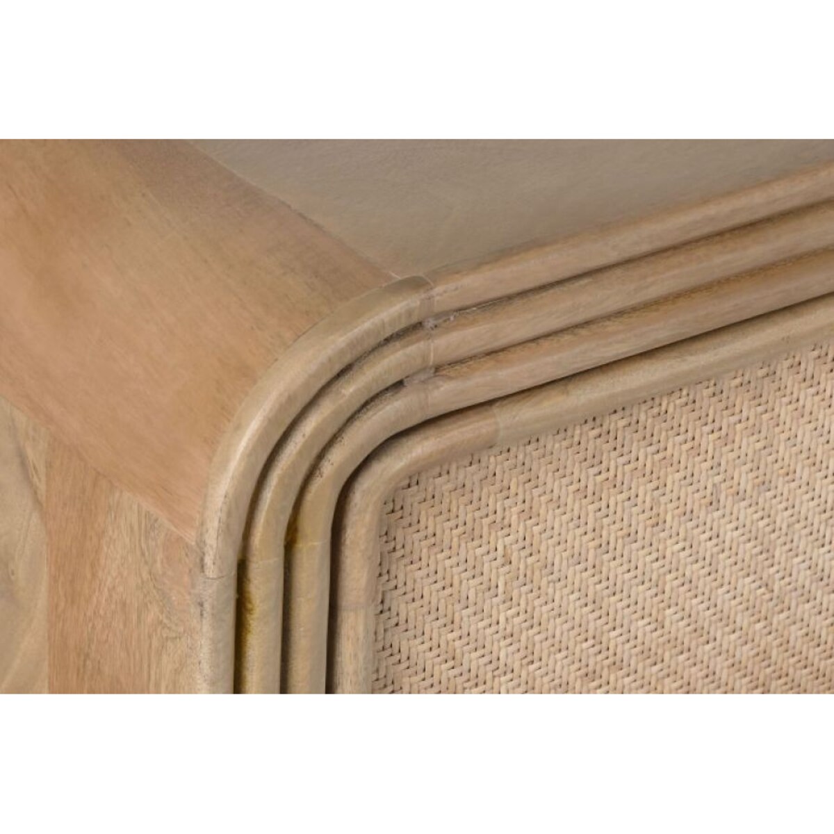 Komoda drewniano-rattanowa 88x160x42 cm VIVI - II z szufladami