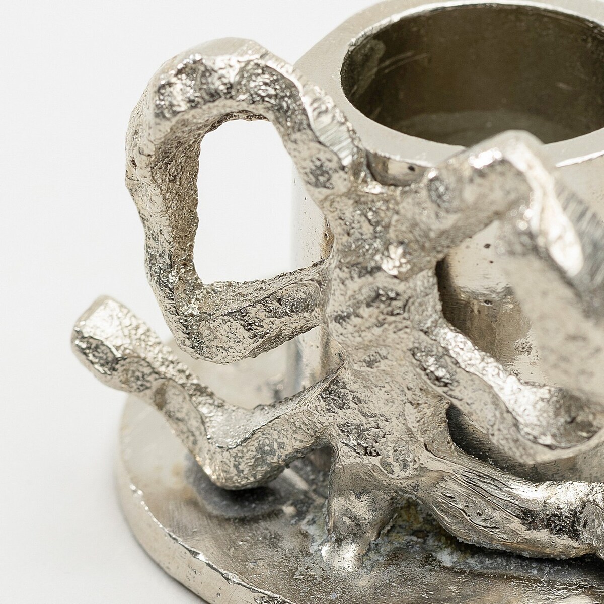 Świecznik Glint 5x5x4 cm boże narodzenie, święta, świąteczne, srebrny, 5x5x4 cm