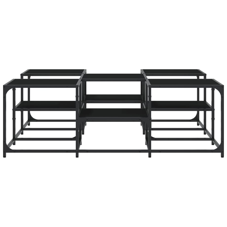 vidaXL Stolik kawowy, czarny, 121x121x40 cm, materiał drewnopochodny