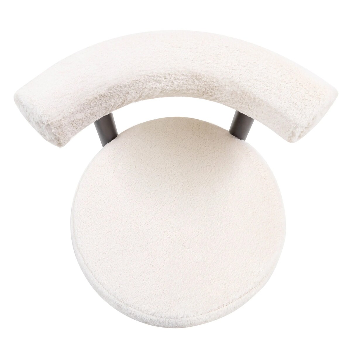 Krzesło do jadalni ecru/czarne nogi 75x58x81 cm PEDRITO - II, 2 szt.