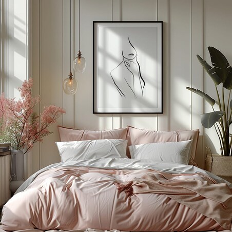 plakat line art mystery lady 5 50x70 cm