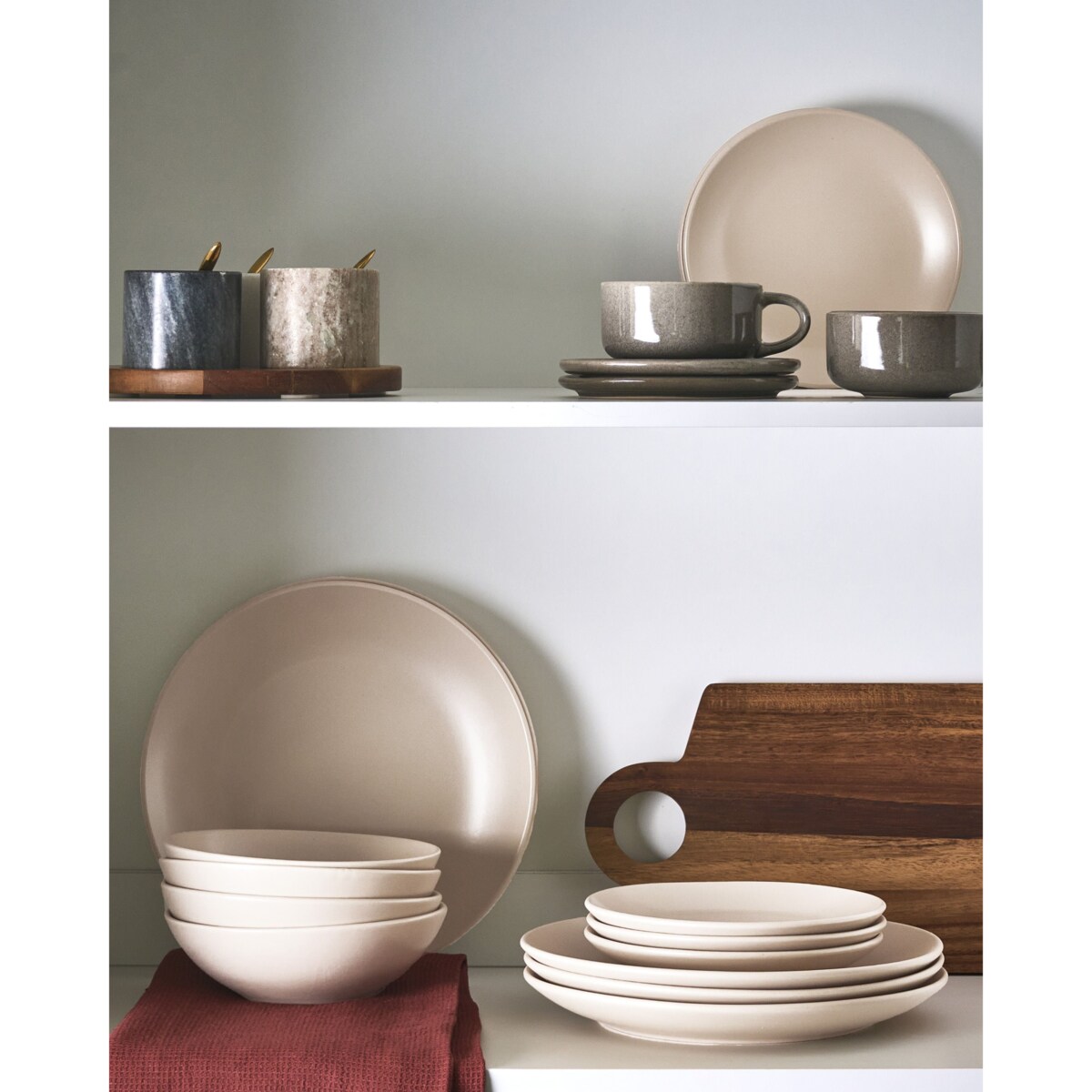 Zastawa stołowa 18-częściowa VIVANI Kamionka Jasnobeżowy