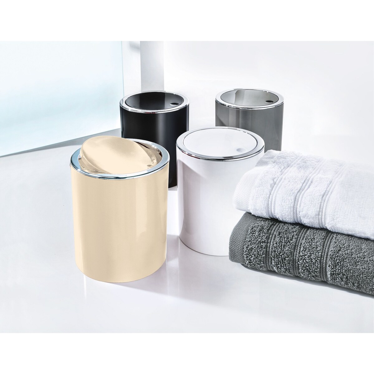 Kleine Wolke Clap Mini Kosz łazienkowy biały 1,5 litra