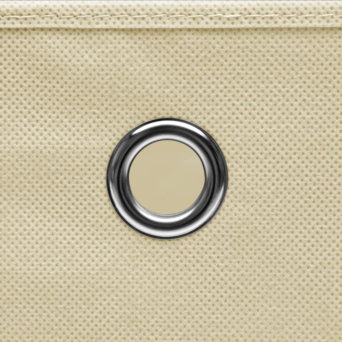 vidaXL Pudła z pokrywami, 10 szt., kremowe, 32x32x32 cm, tkanina