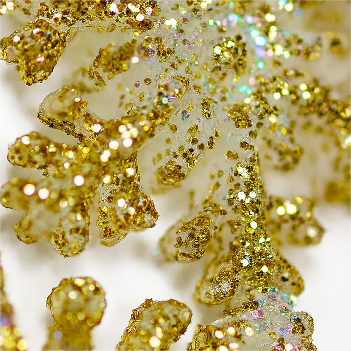 Zawieszka Na Choinkę Płatek Śniegu 12 Cm Ozdoba Świąteczna Wisząca Kolor Szampan