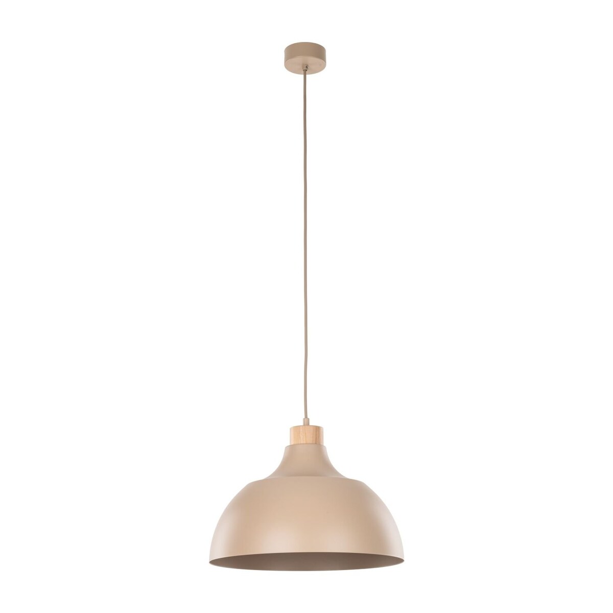 Lampa wisząca CAP SABIA 10656 TK Lighting chrom beż E27 34 cm regulowana do jadalni kuchni salonu