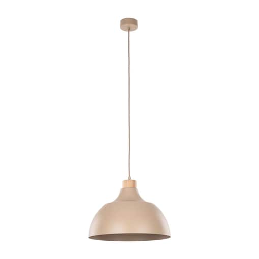 Lampa wisząca CAP SABIA 10656 TK Lighting chrom beż E27 34 cm regulowana do jadalni kuchni salonu