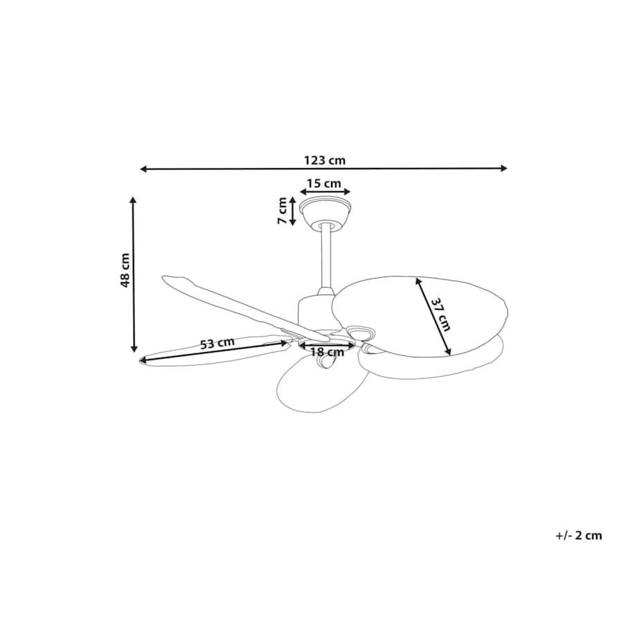 Wentylator sufitowy czarny z naturalnym MAMMOTH
