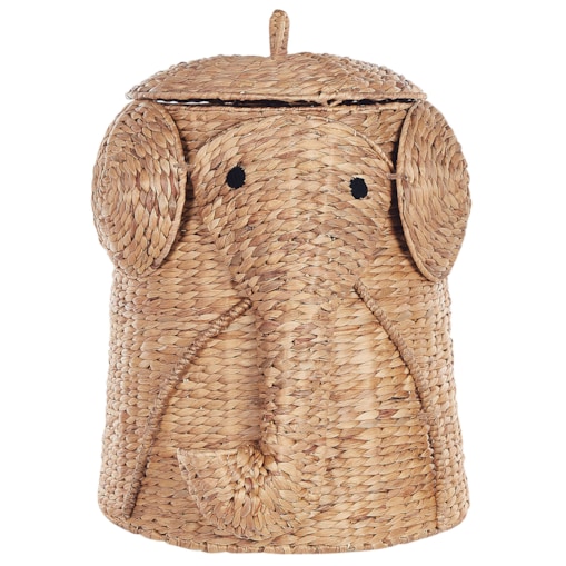 Kosz pleciony słoń z hiacyntu wodnego naturalny DOGON
