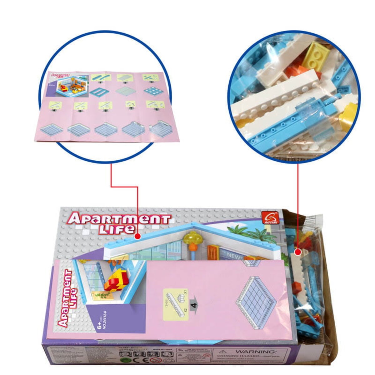 SALON - mini pokoik z klocków - Ausini - 137 elementów