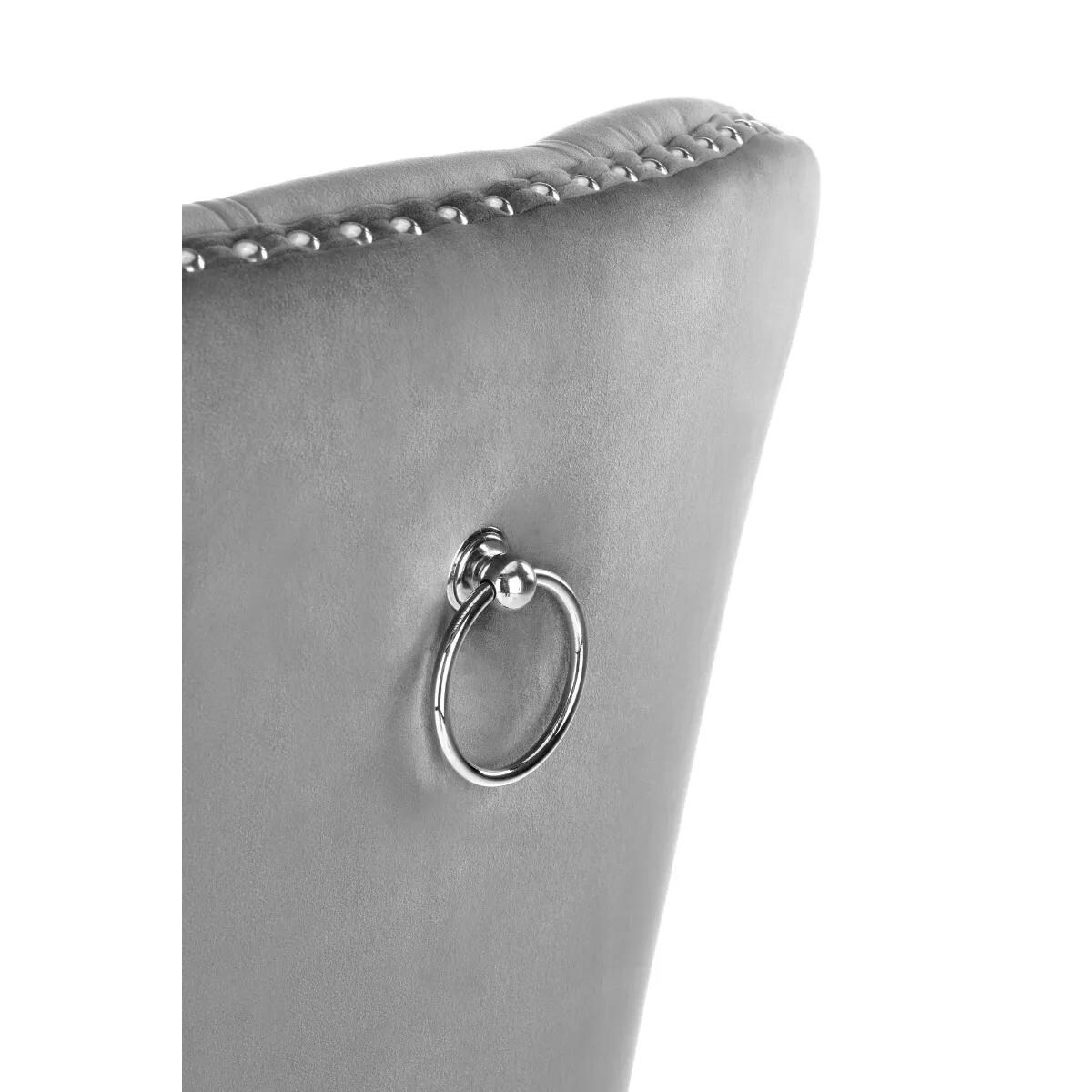 Krzesło tapicerowane MIYA VELVET szare