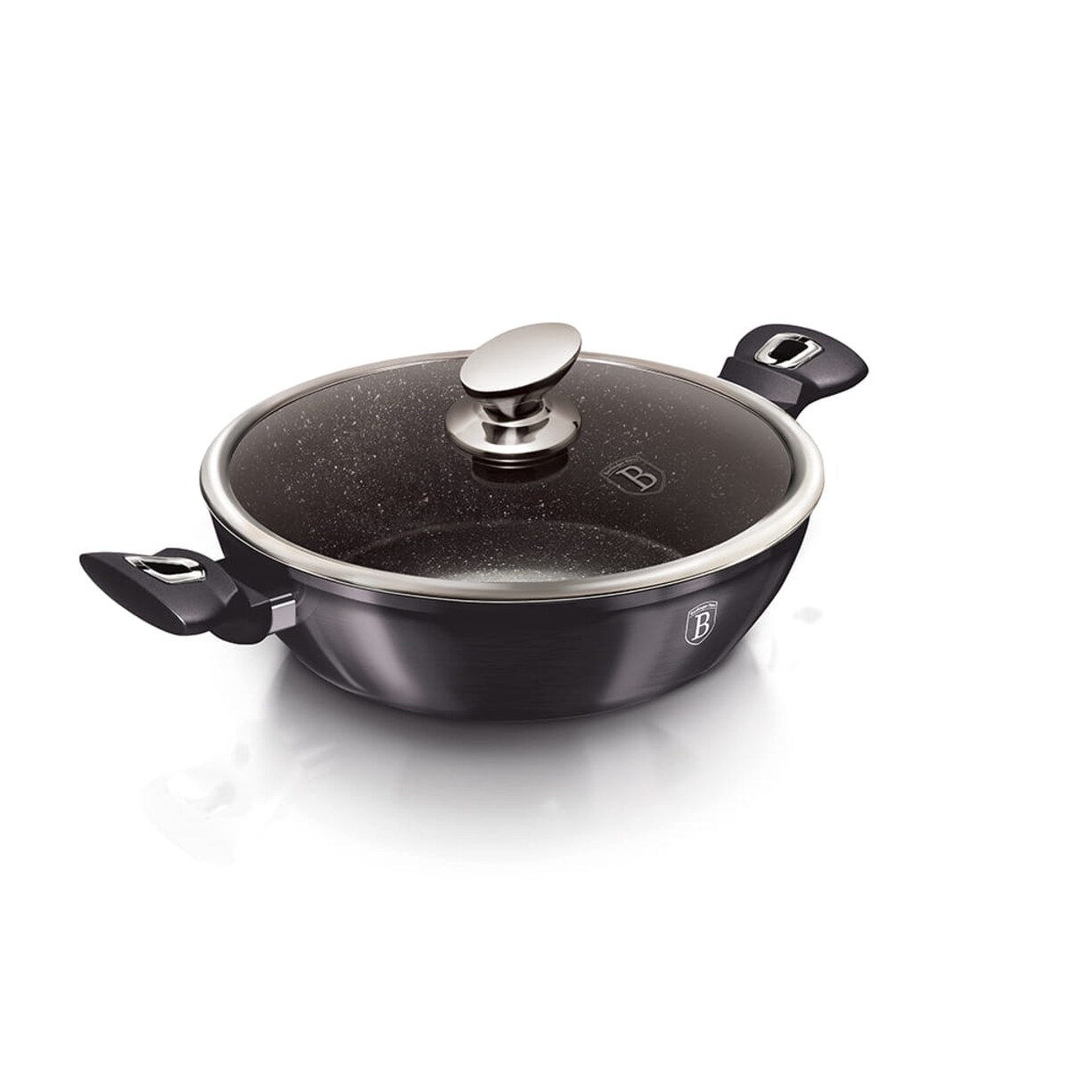 Garnek niski z powłoką granitową 4.9L 32cm BERLINGER HAUS Metallic Carbon Pro