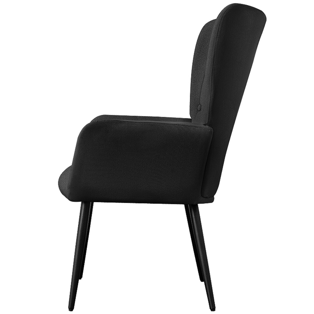 Fotel do salonu wypoczynkowy uszak czarny welurowy wygodny tapicerowany