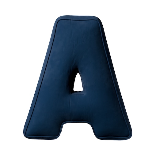 Poduszka literka A, granat, 30x40cm, Posh Velvet