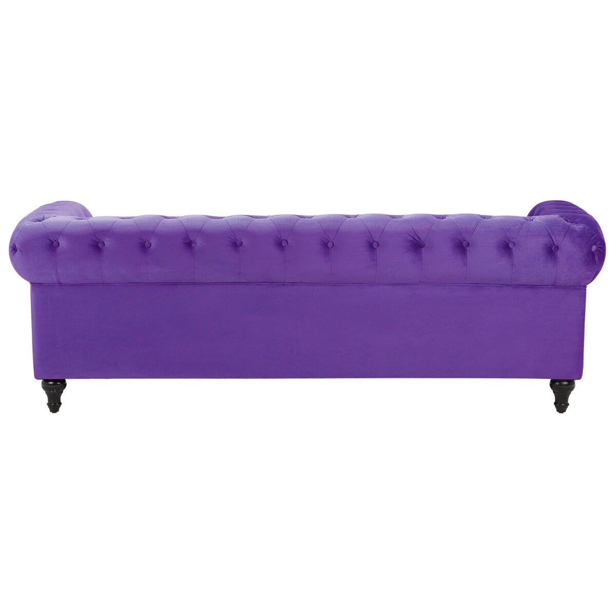 Sofa 3-osobowa welurowa fioletowa CHESTERFIELD