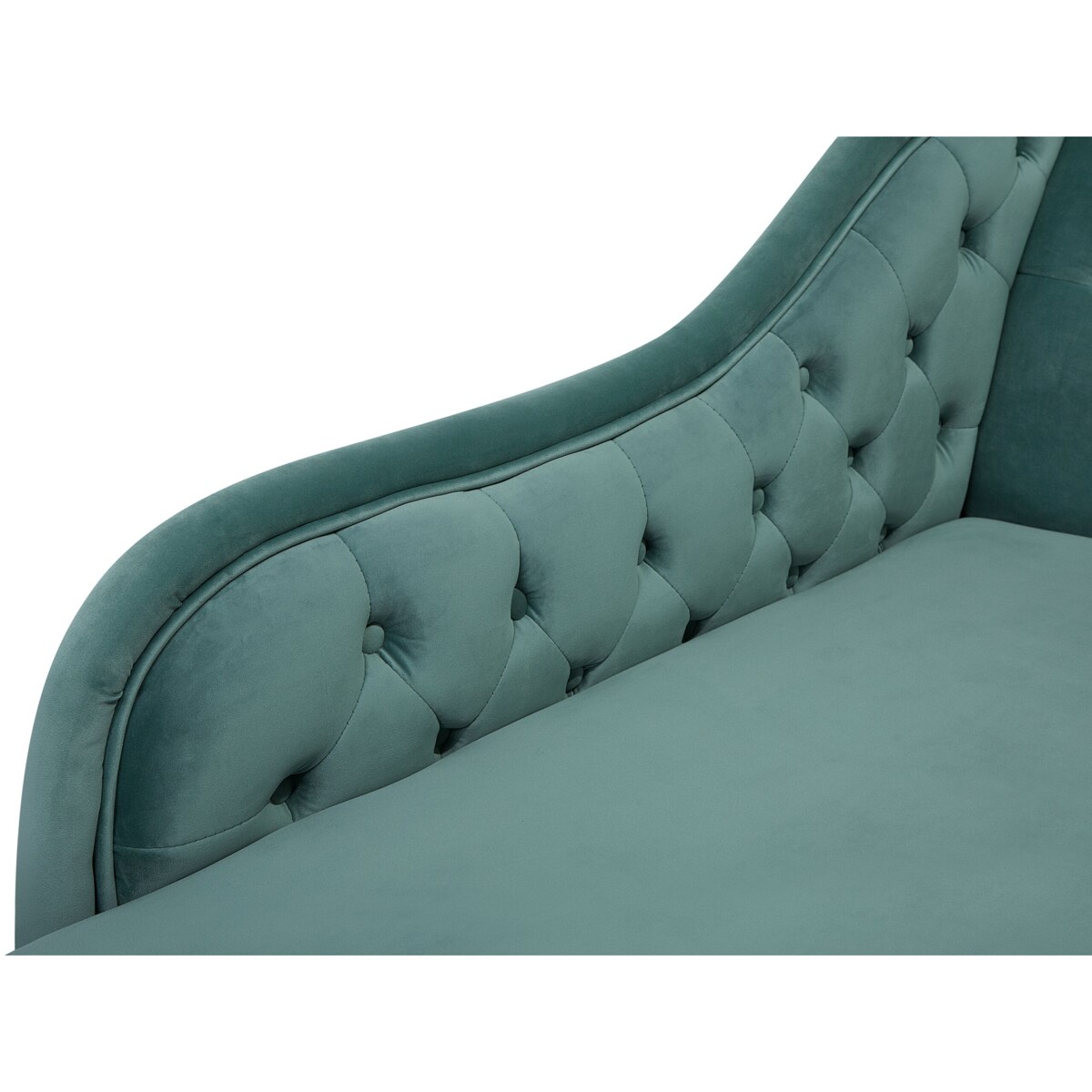 Szezlong welurowy prawostronny miętowy NIMES