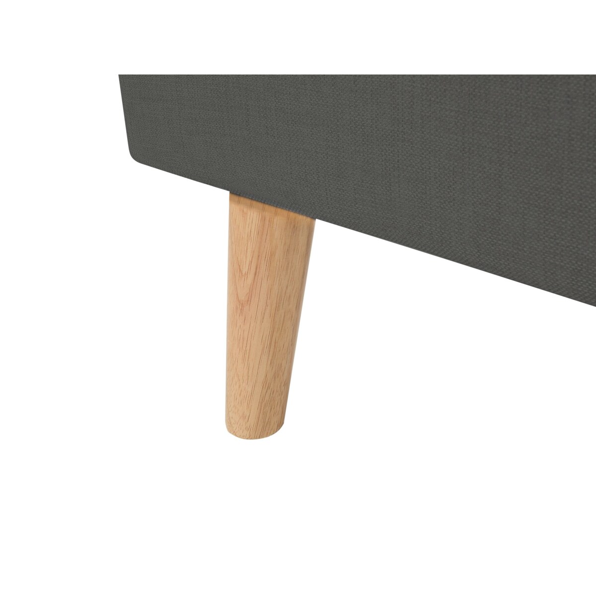 Łóżko tapicerowane 90 x 200 cm ciemnoszare RENNES