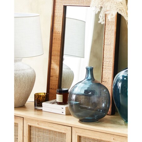 Wazon dekoracyjny CHAPPATHI Szkło 31 cm Niebieski