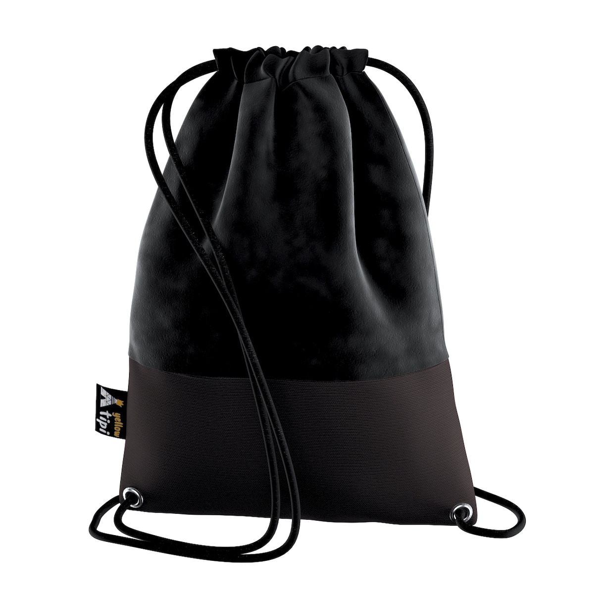 Worek plecak Kiddy Velvet, głęboka czerń, 28x40cm, Posh Velvet