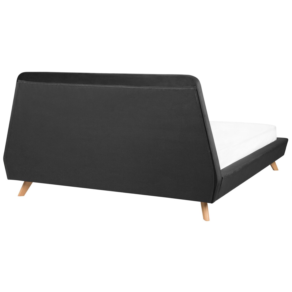 Łóżko welurowe 180 x 200 cm czarne VIENNE