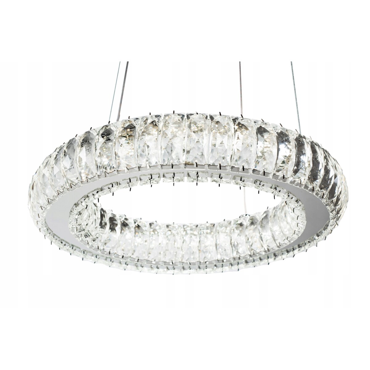 Lampa Kryształowa Sufitowa Plafon Chrom Led Pilot