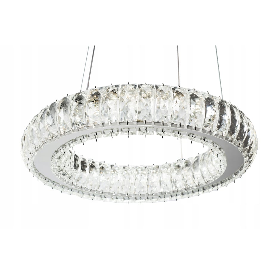 Lampa Kryształowa Sufitowa Plafon Chrom Led Pilot