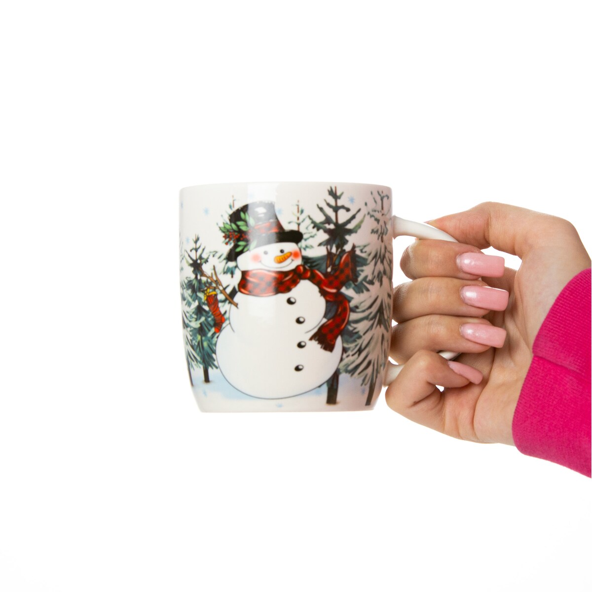 Kubek Świąteczny Ceramiczny Na Prezent 370 Ml Boże Narodzenie Bałwan