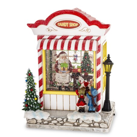 Dekoracja świąteczna CANDY SHOP 22,5x17x12,5 cm LED i pozytywką