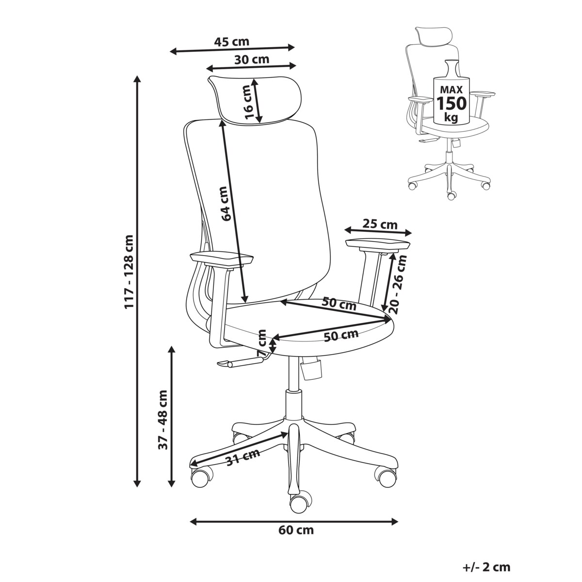 Fotel biurowy Obrotowy PARTNER Szary
