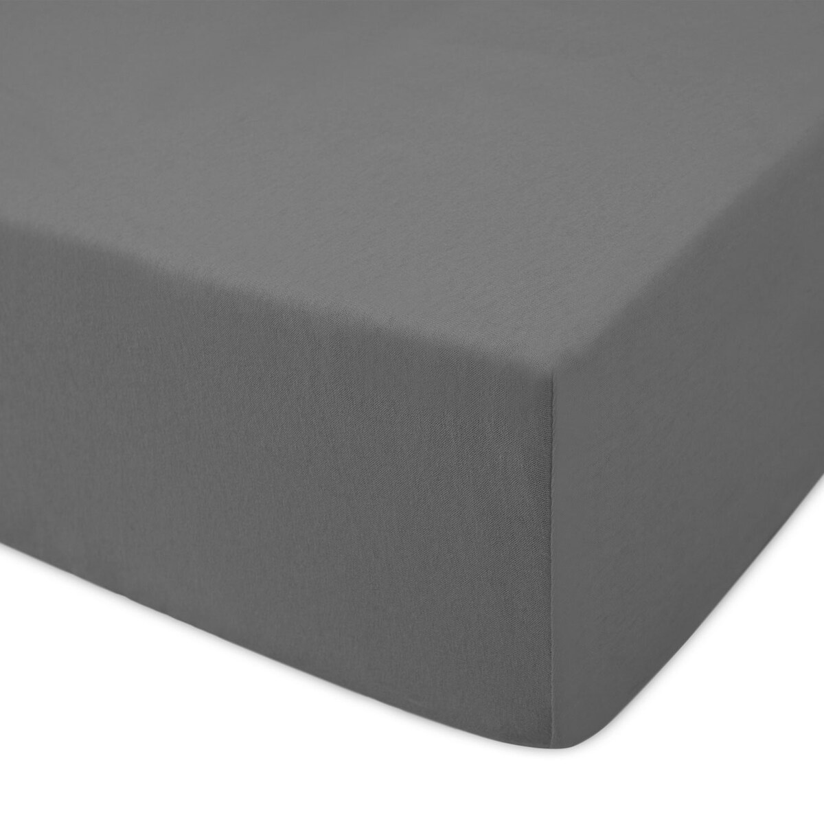 Prześcieradło z bawełny jersey z gumką 200x220 kolor szary PREMIUM