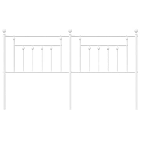 vidaXL Metalowe wezgłowie, białe, 180 cm