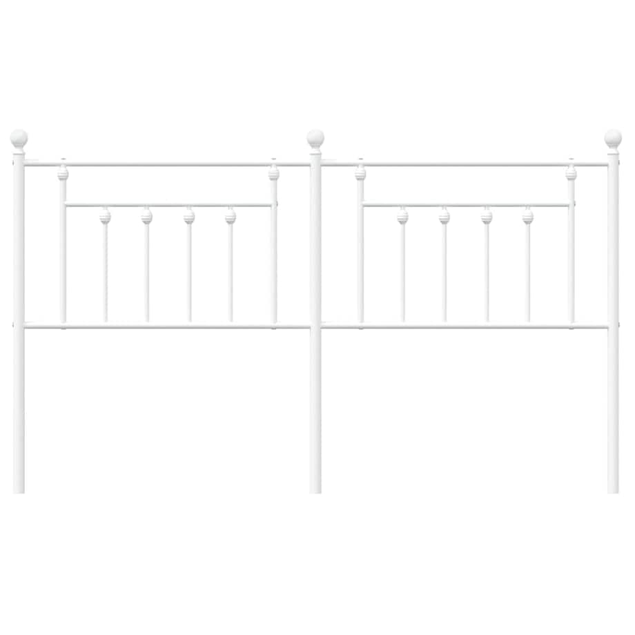 vidaXL Metalowe wezgłowie, białe, 180 cm