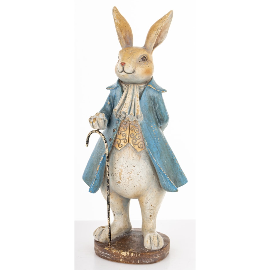 Figurka - królik w niebieskim płaszczu 26x12x9,5 cm CONTENIDO