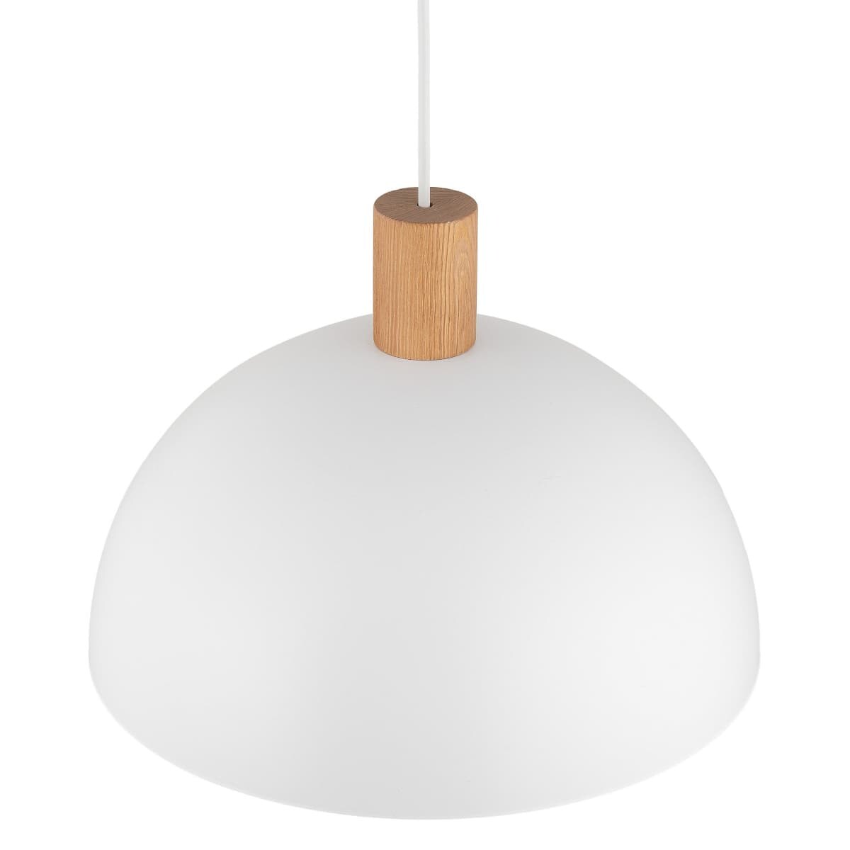 Lampa wisząca kopuła do salonu Oslo 4851 TK Lighting drewniana biała