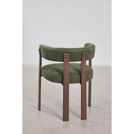 Krzesło z podłokietnikami tapicerowane Jolie, butelkowa zieleń